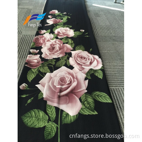100% Polyester British Line Flower Printed Dress Fabric